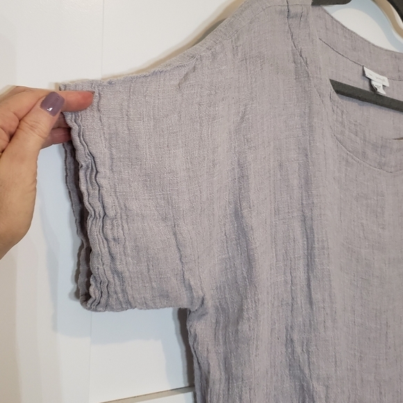 J. Jill Linen Pure Jill Shirt Dress Tunic Gray Lagenloook 100% Linen Sz … - Picture 7 of 12